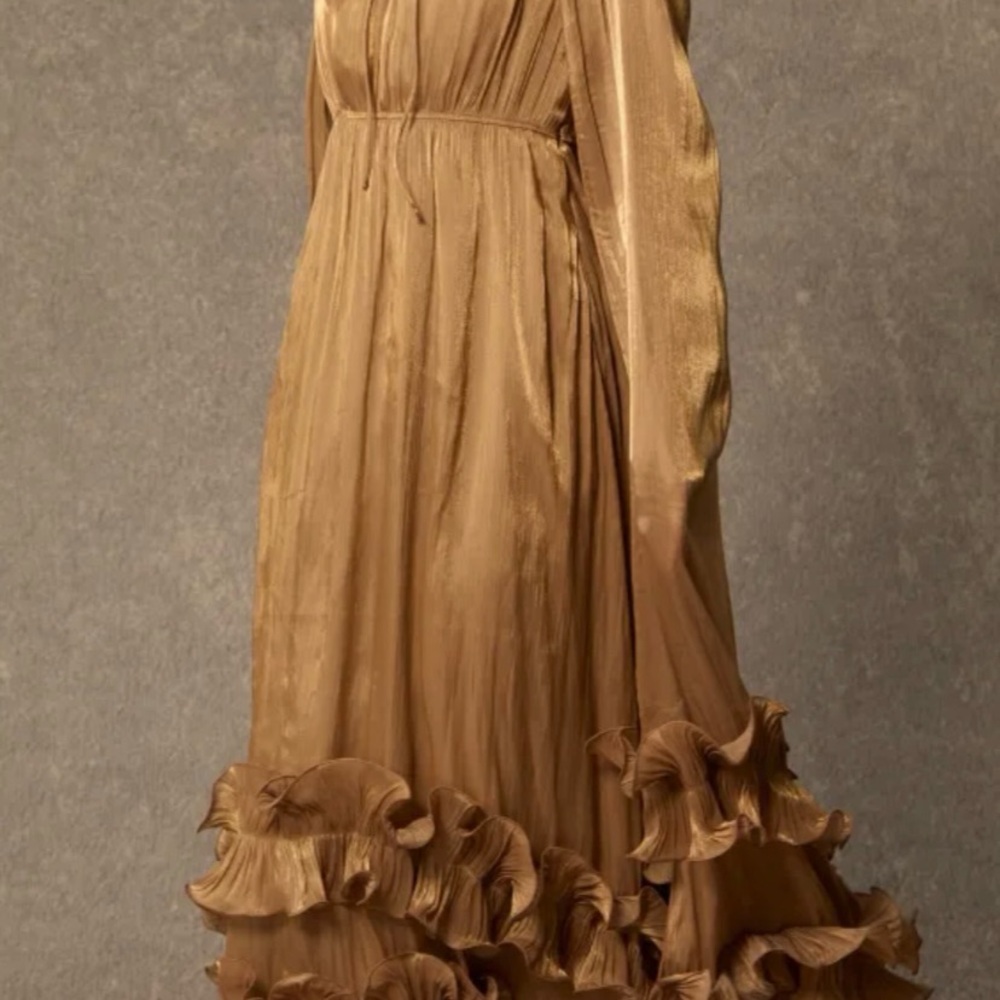 Elegant Brown Women's Dress - Picture 8 of 11